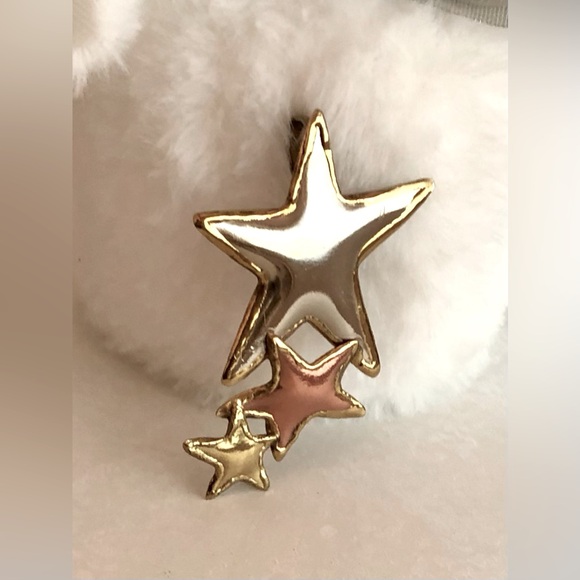 Vintage Mixed Metals Shooting Stars Brooch/Pendant - Picture 3 of 10